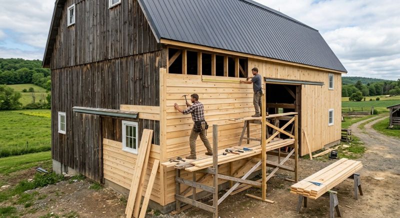 Barn Siding Installation in Acton, ME