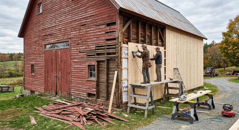 Barn Siding Replacement in Long Island, ME