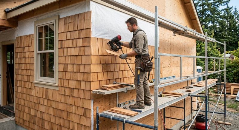 Cedar Siding Installation in Saco, ME