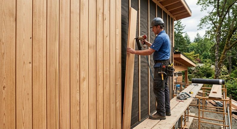Faux Wood Siding Installation in East Waterboro, ME