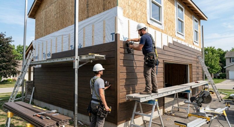 Faux Wood Siding Installation in Gorham, ME