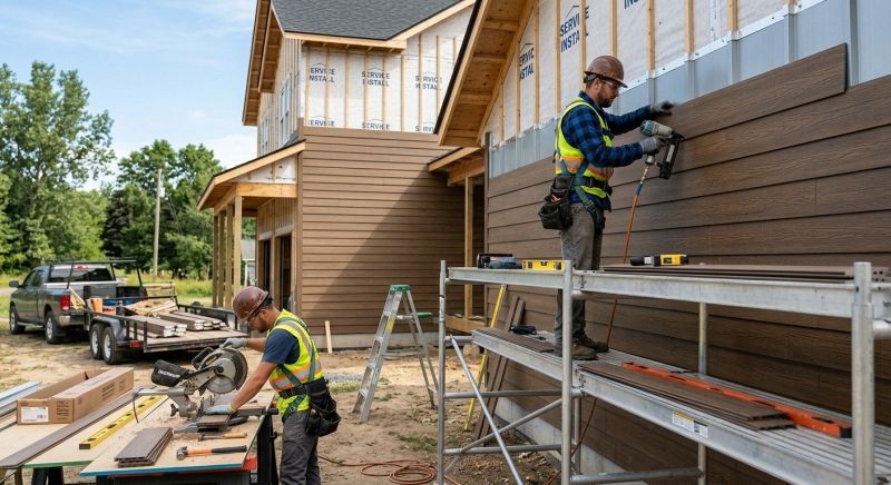 Faux Wood Siding Installation in Limington, ME
