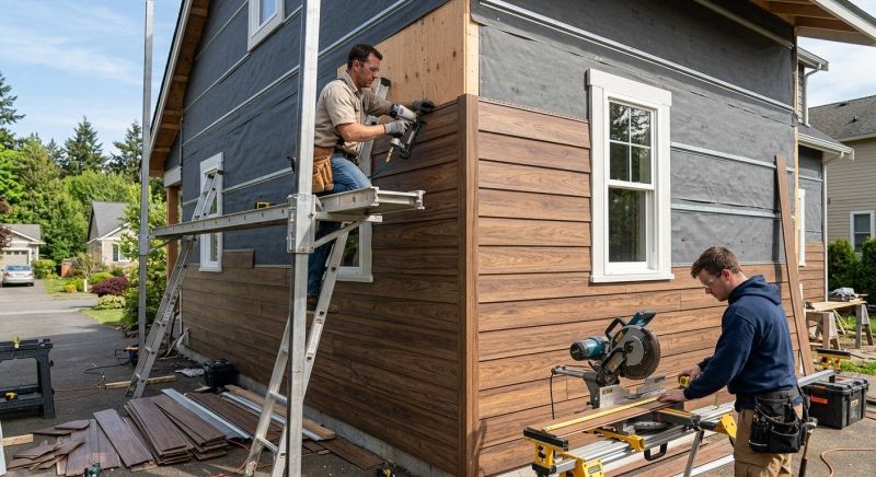 Faux Wood Siding Installation in North Berwick, ME