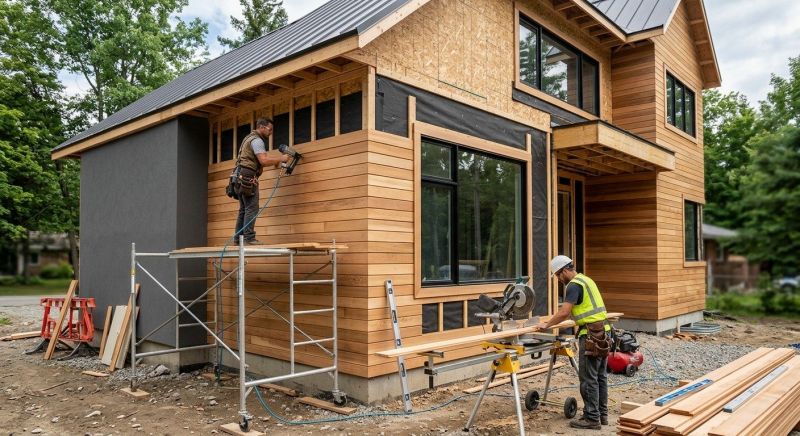 Faux Wood Siding Installation in Sanford, ME