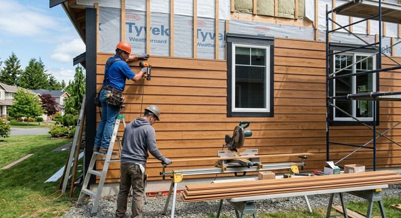 Faux Wood Siding Installation in Scarborough, ME