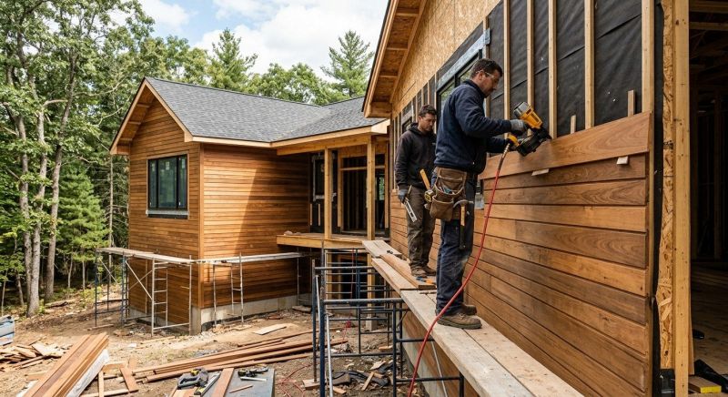Hardwood Cladding Installation in York County, ME