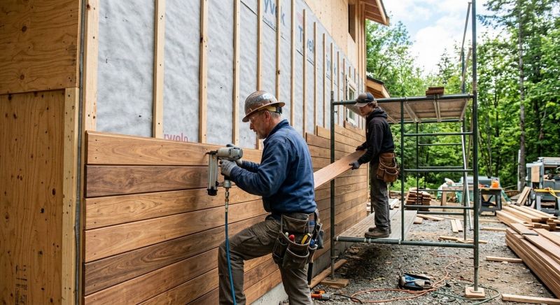 Hardwood Siding Installation in Falmouth, ME