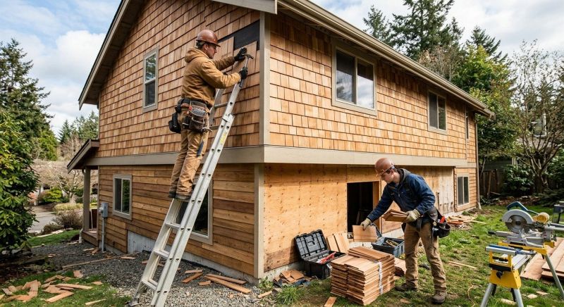 Hardwood Siding Installation in South Portland, ME