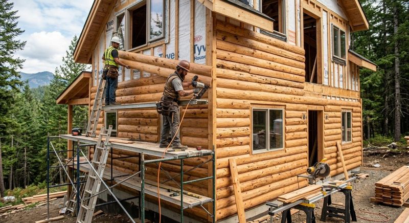 Log Siding Installation in Acton, ME