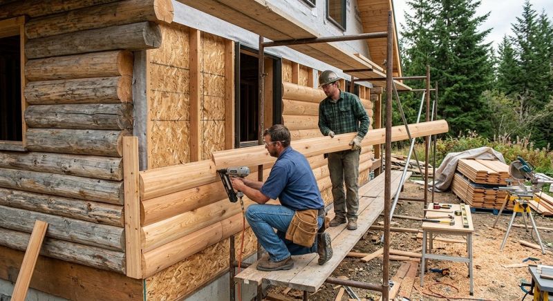 Log Siding Installation in Falmouth, ME
