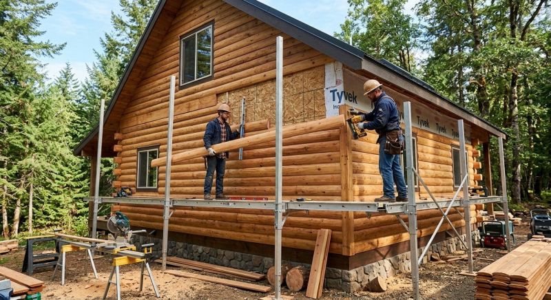 Log Siding Installation in Gorham, ME