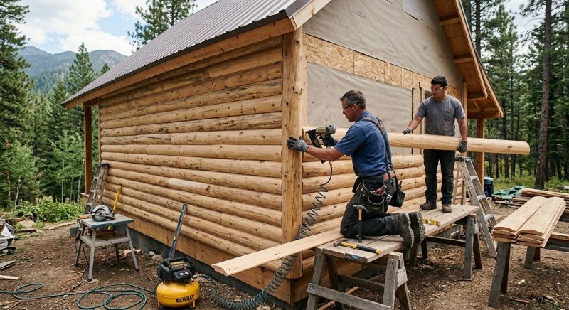 Log Siding Installation in Waterboro, ME