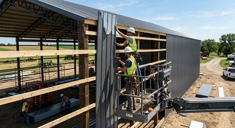 Pole Barn Siding Installation in York County, ME