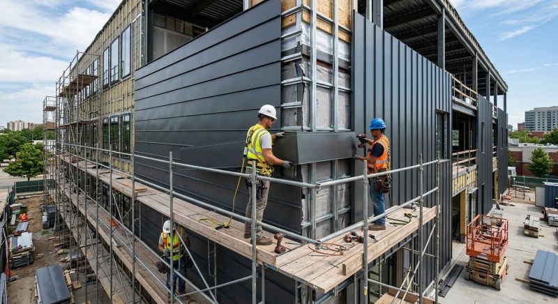 Steel Cladding Installation in York County, ME