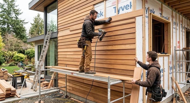 Wood Cladding Installation in Hollis Center, ME