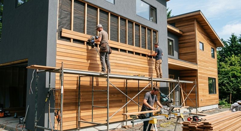 Wood Cladding Installation in Limerick, ME