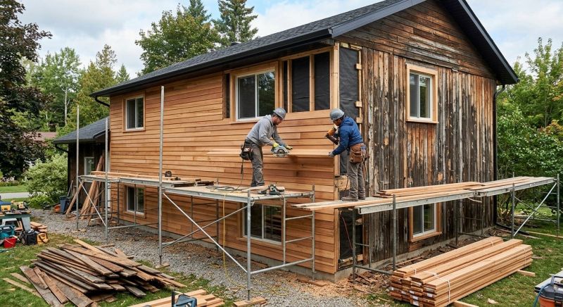 Wood Cladding Installation in Ogunquit, ME