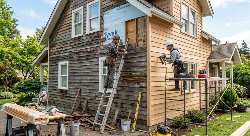 Wood Siding Installation in Wells, ME